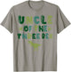 Uncle Of The Three Rex Birthday Shirts Dinosaur Family T-Shirt - T-Shirt | Sand