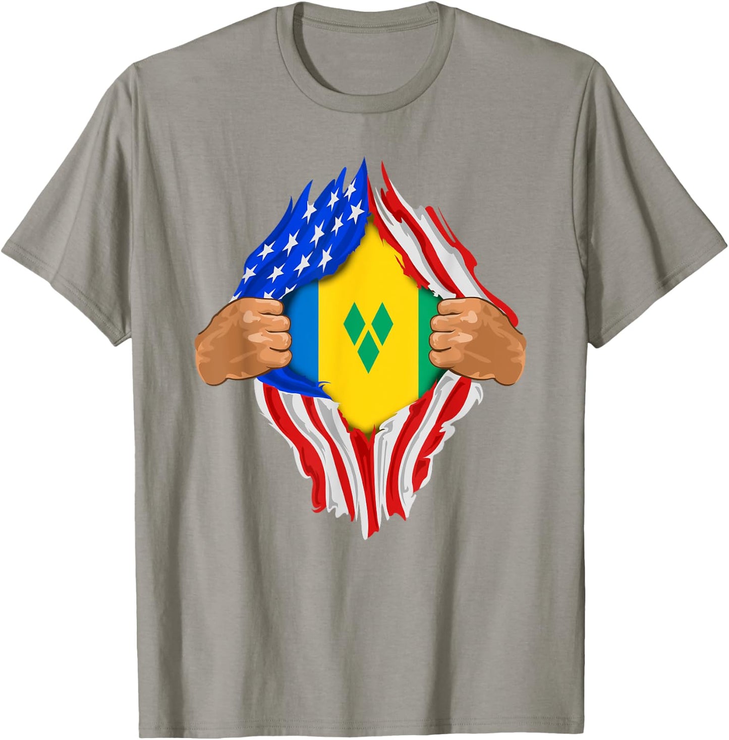 Saint Vincent and the Grenadines Blood Inside Me | Flag Gift T-Shirt - T-Shirt | Sand