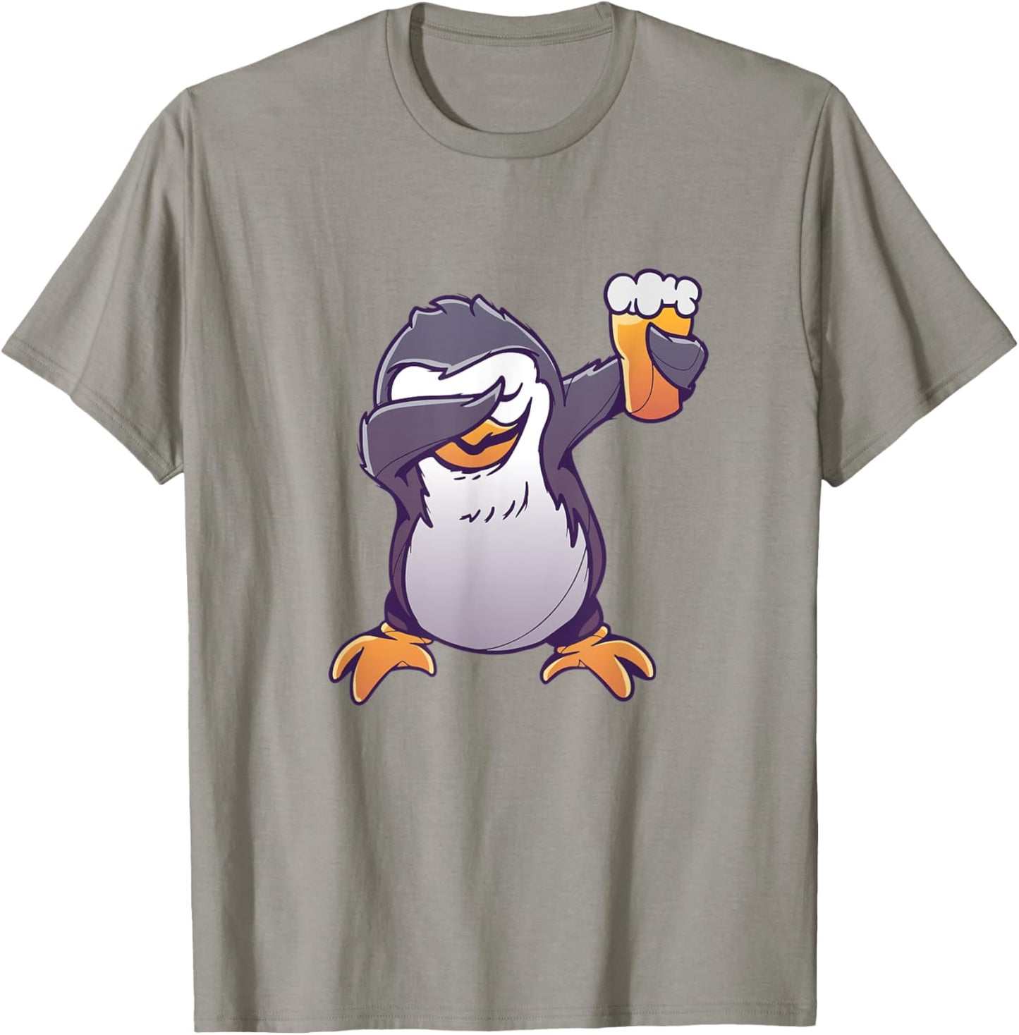 Penguin Dabbing and Drinking Beer T-Shirt - T-Shirt | Sand