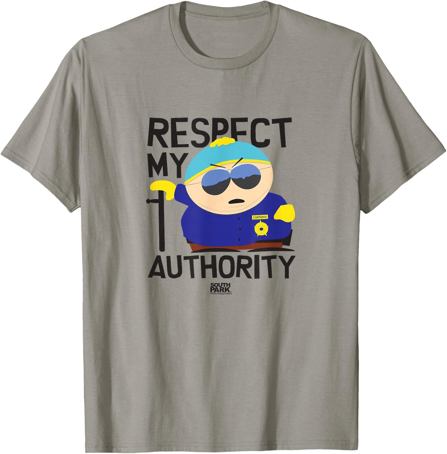 South Park Cartman Respect My Authority T-Shirt - T-Shirt | Sand