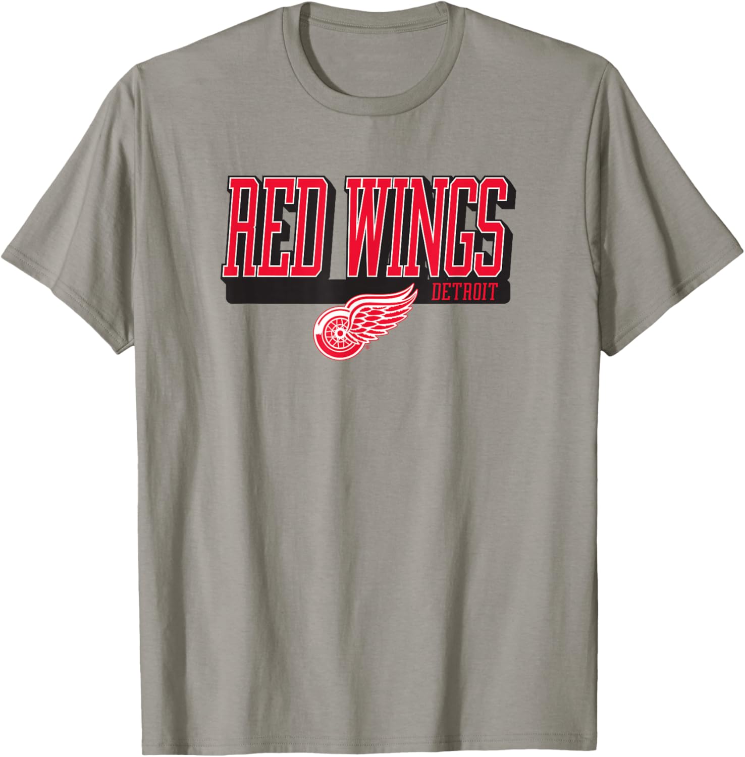 Detroit Red Wings Faceoff Gray Officially Licensed T-Shirt - T-Shirt | Sand