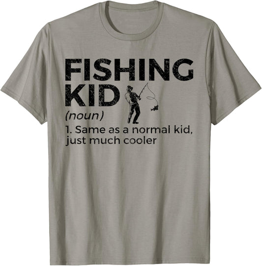 Funny Fishing Kid Definition T-Shirt - T-Shirt | Sand