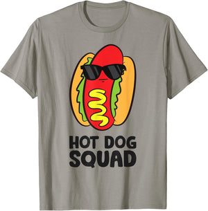 Hot Dog Squad Funny Hotdog T-Shirt - T-Shirt | Sand