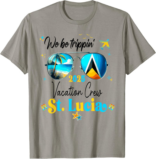 St. Lucia Vacation Trip 2025 Outfit T-Shirt - T-Shirt | Sand
