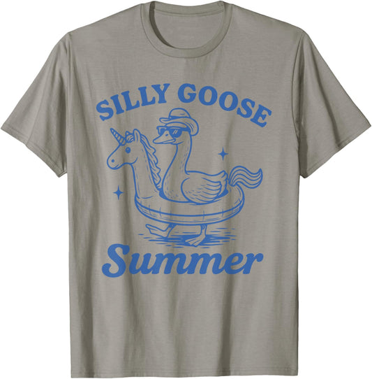 Summer Vacation Holiday Beach Silly Goose T-Shirt - T-Shirt | Sand
