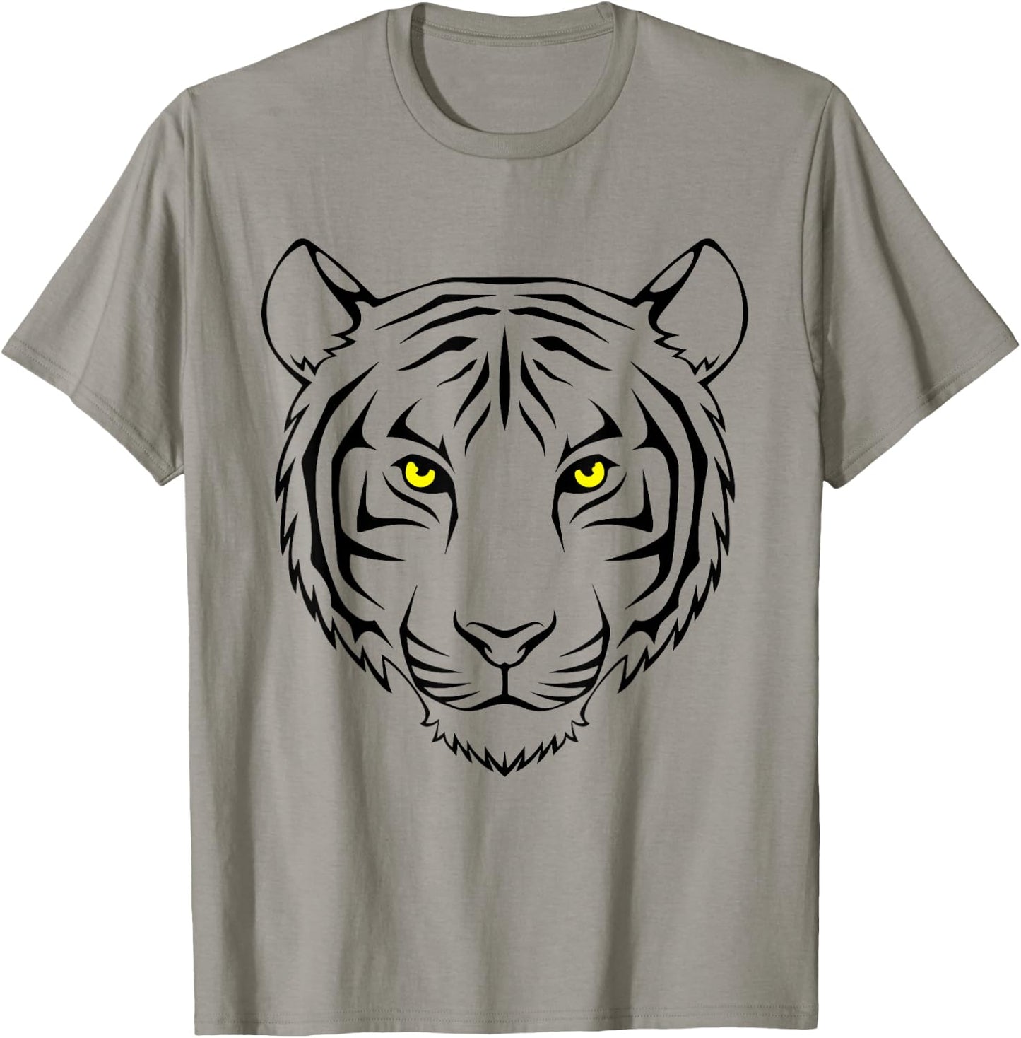 Tiger Orange Tiger Print Face Tiger Head T-Shirt - T-Shirt | Sand