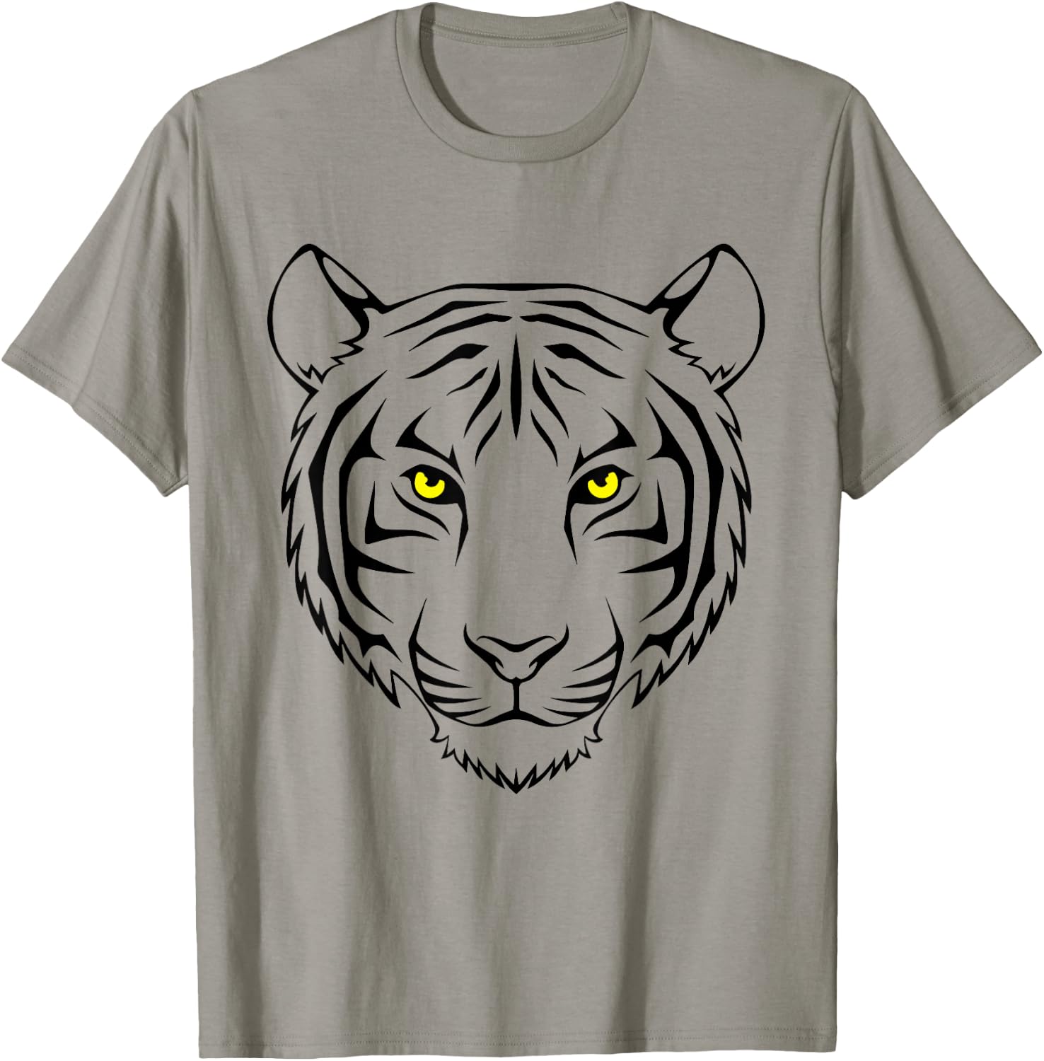 Tiger Orange Tiger Print Face Tiger Head T-Shirt - T-Shirt | Sand