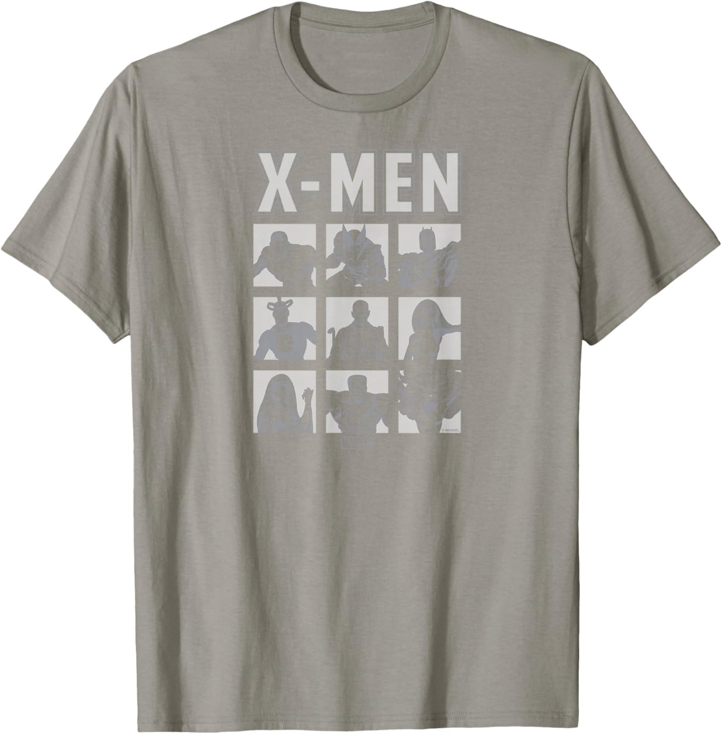X-Men - Light Monochrome Grid T-Shirt - T-Shirt | Sand