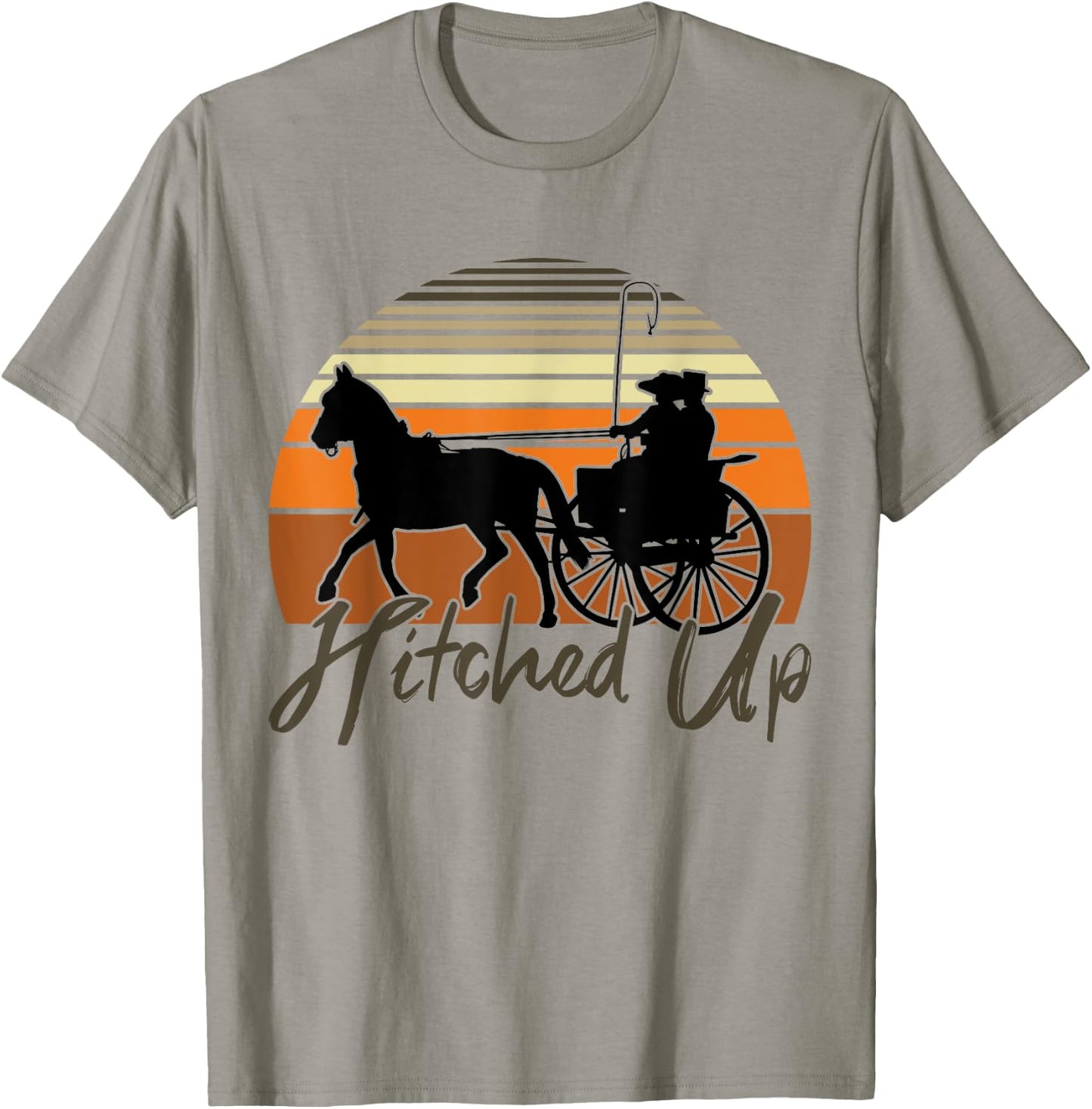 Fine Harness Horse Team Pleasure Driving Lifestyle T-Shirt - T-Shirt | Sand