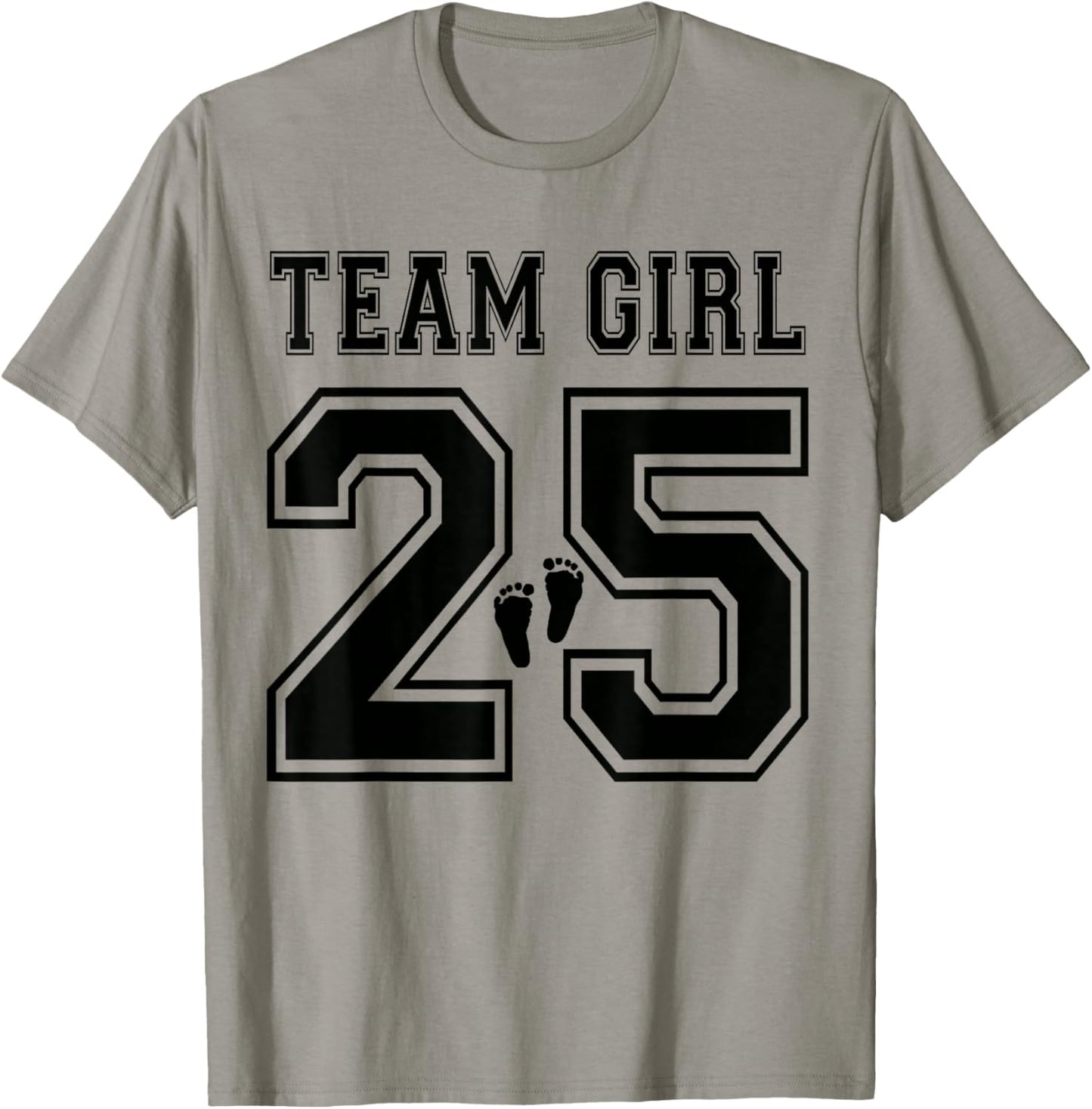 2025 Team Girl Gender Reveal Girl Baby Shower Adoption T-Shirt - T-Shirt | Sand