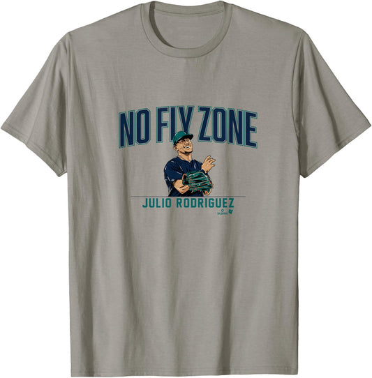 Julio Rodriguez - No Fly Zone - Seattle Baseball T-Shirt - T-Shirt | Sand