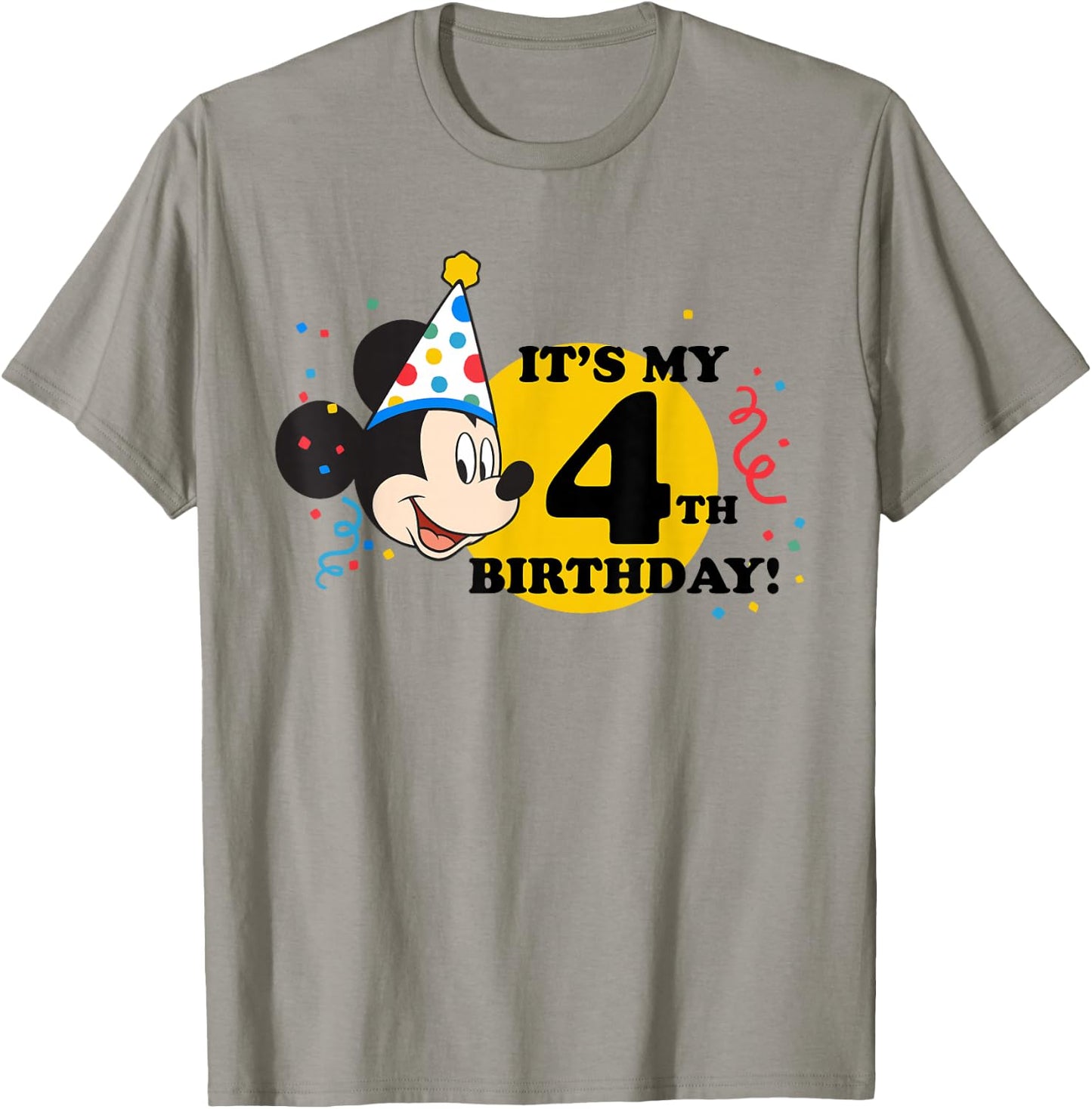 Disney Mickey Mouse 4th Birthday T-Shirt - T-Shirt | Sand