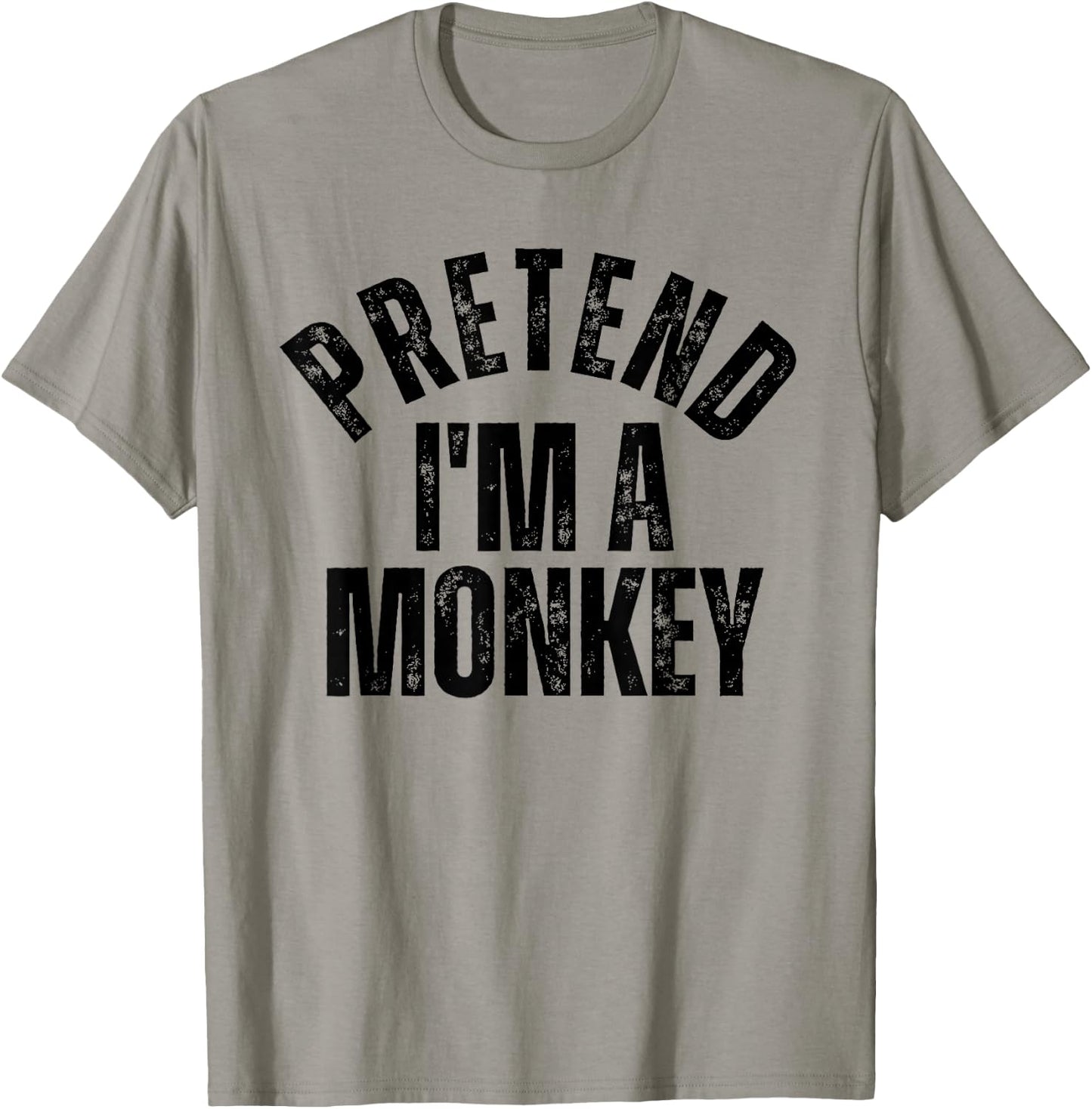 Pretend I'm a Monkey Funny Matching Couples Halloween T-Shirt - T-Shirt | Sand