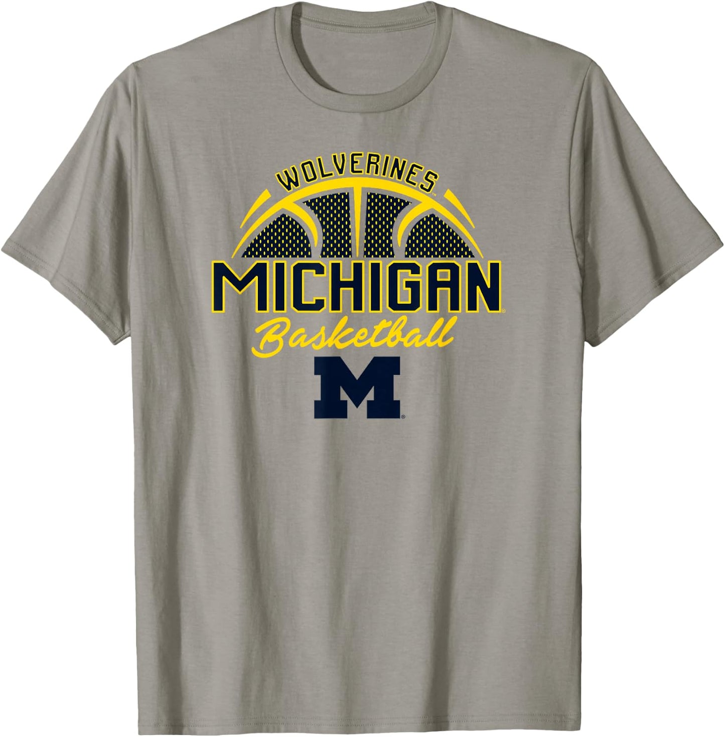 Michigan Wolverines Basketball Three Pointer Gray T-Shirt - T-Shirt | Sand