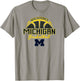 Michigan Wolverines Basketball Three Pointer Gray T-Shirt - T-Shirt | Sand