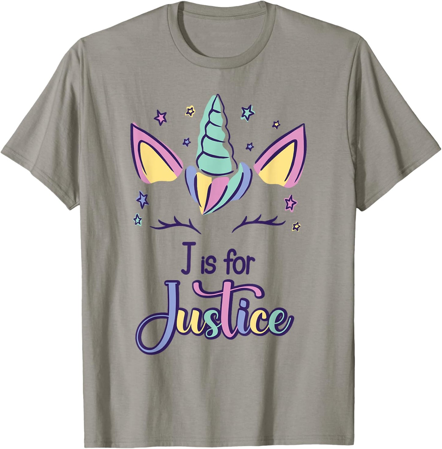 First Name Justice Personalized J Is For Justice T-Shirt - T-Shirt | Sand