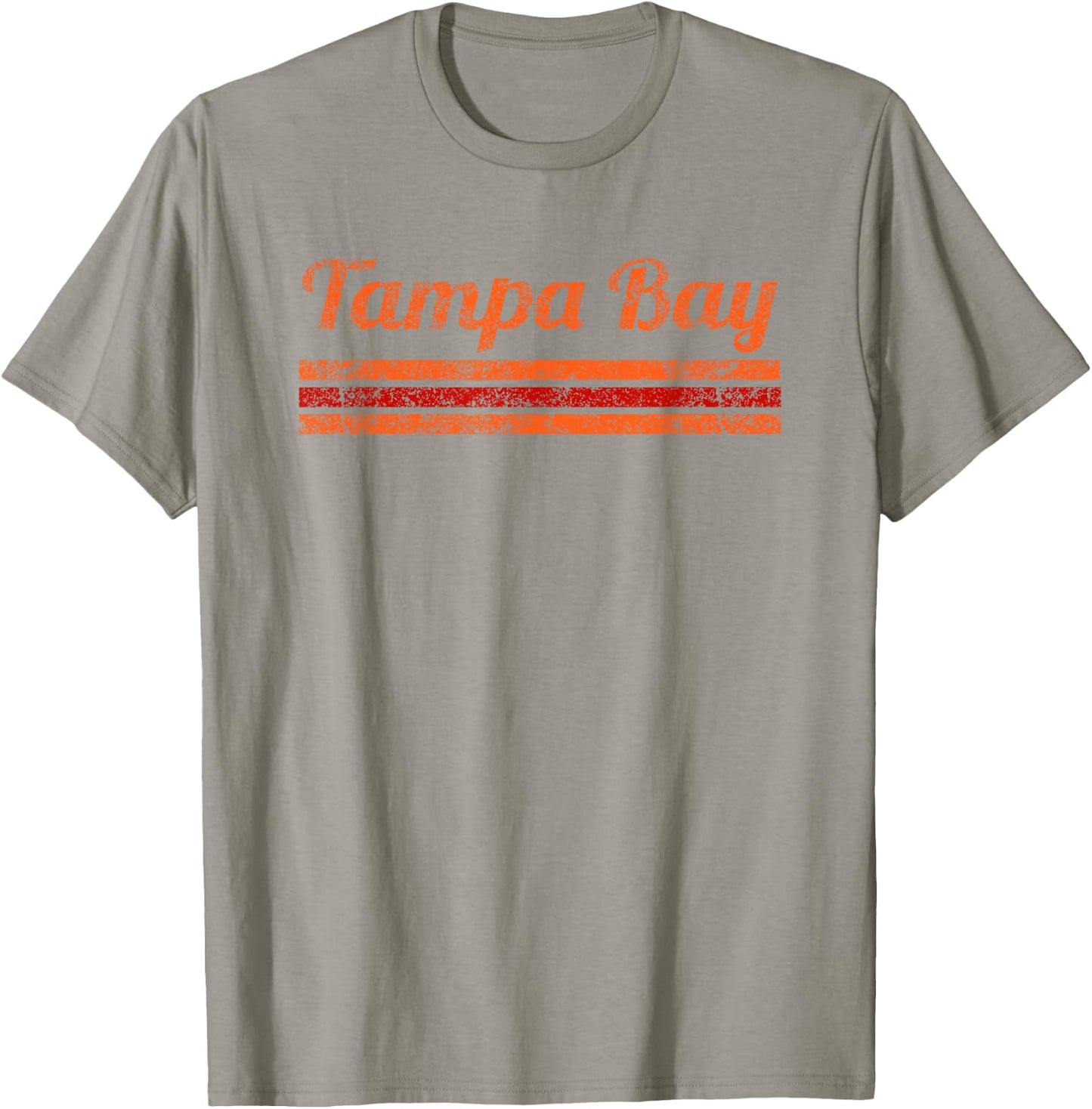 Tampa Bay Florida Retro Vintage Weathered Stripe Throwback T-Shirt - T-Shirt | Sand