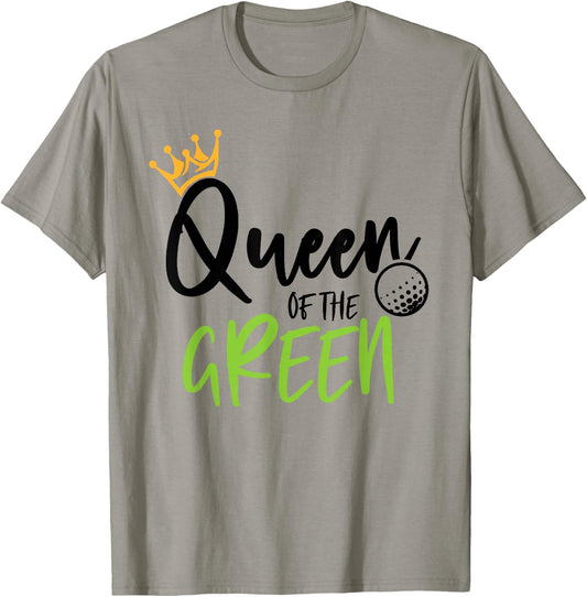 Queen Of The Green Golf Christmas Matching Women Golfer T-Shirt - T-Shirt | Sand