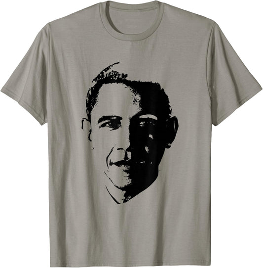 Barack Obama Face 44th President POTUS Patriotic Democrat T-Shirt - T-Shirt | Sand