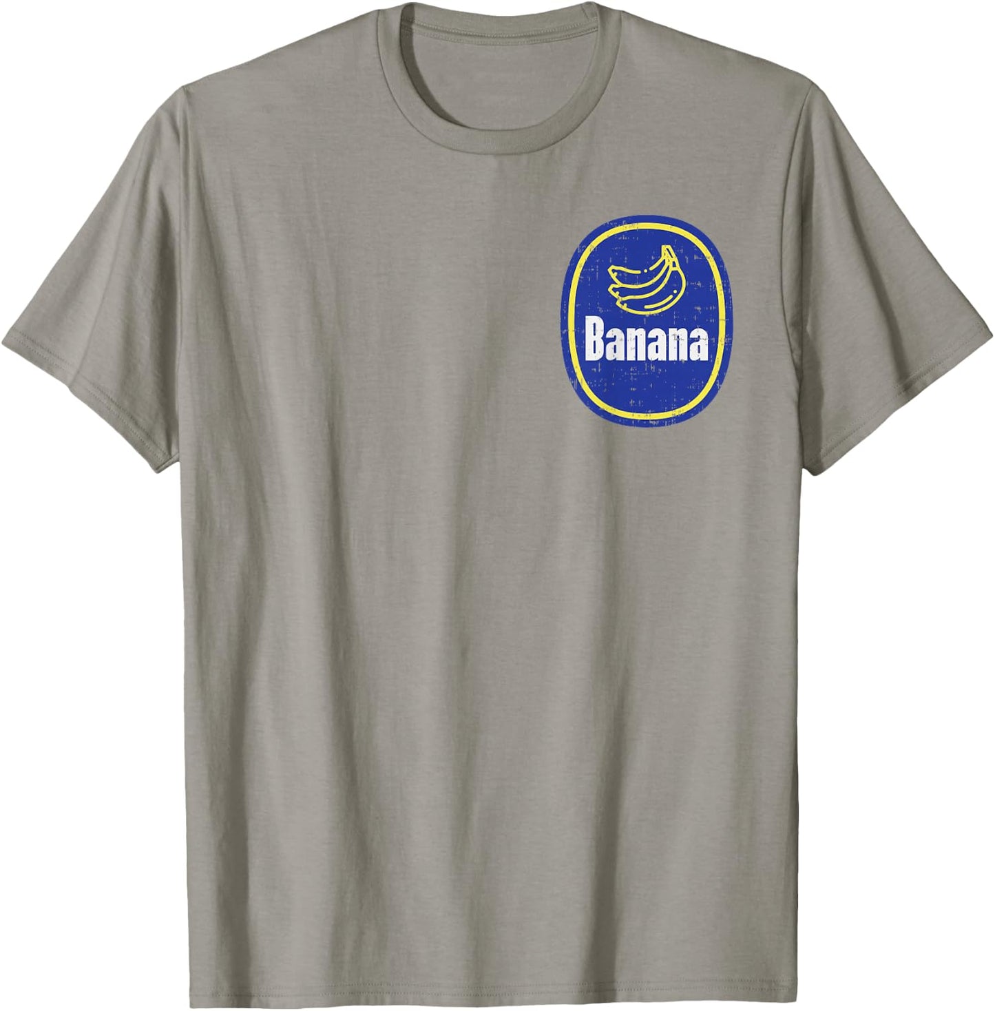 Banana Pocket Sticker Funny Fruit DIY Easy Halloween Costume T-Shirt - T-Shirt | Sand