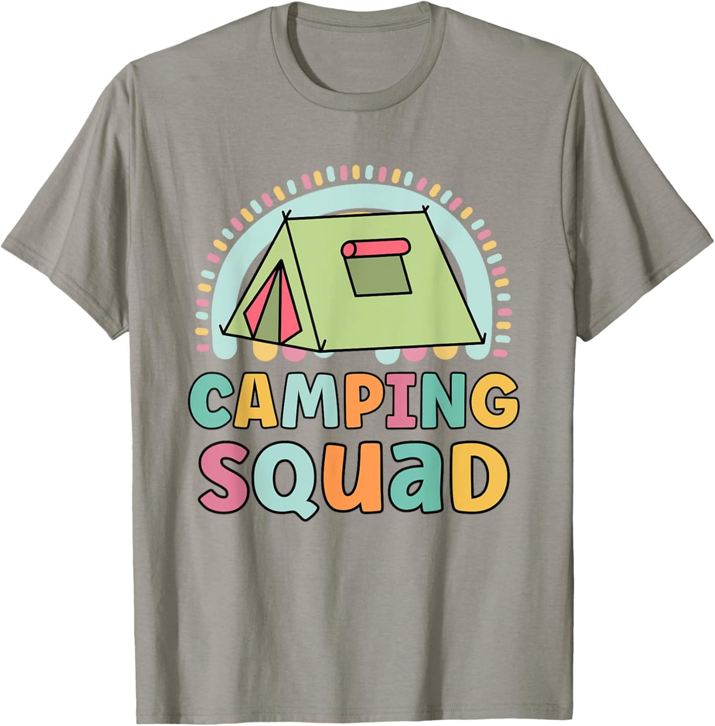 Camping Squad Funny Matching Girls Camping Trip Vacations T-Shirt - T-Shirt | Sand