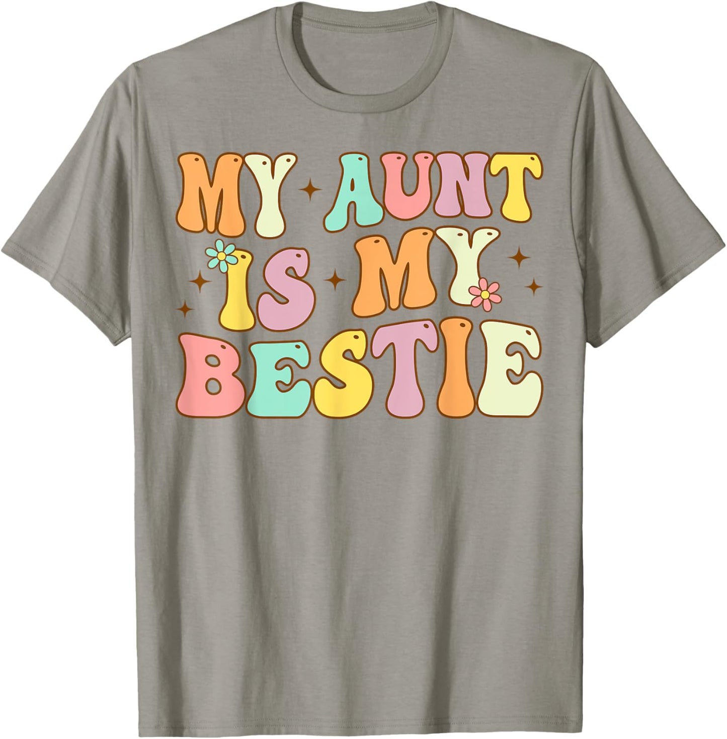 Groovy My Aunt is My Bestie Aunt And niece Matching T-Shirt - T-Shirt | Sand