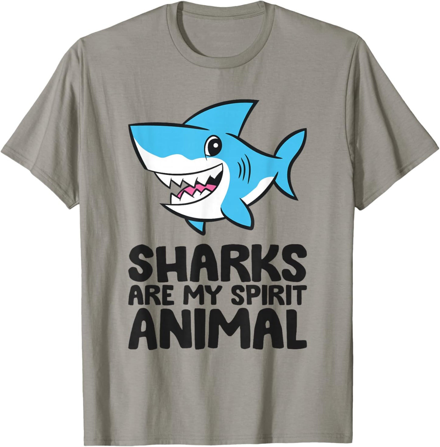 Funny Shark Lover Sharks Are My Spirit Animal T-Shirt - T-Shirt | Sand