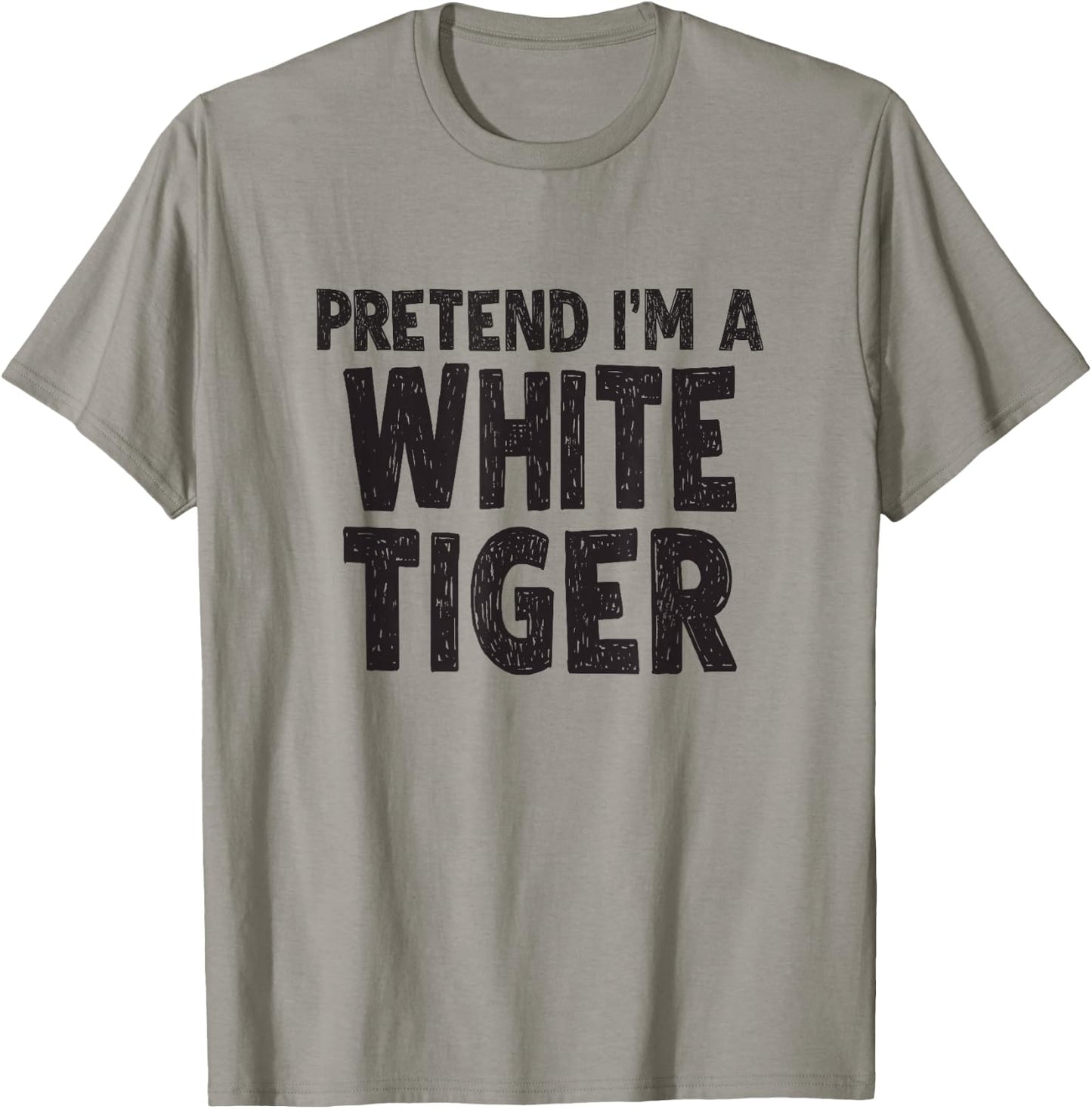 Pretend I'm A White Tiger Shirt Easy Halloween Costume T-Shirt - T-Shirt | Sand