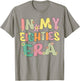 In My Eighties Era Groovy In My 80's Eighties Birthday Party T-Shirt - T-Shirt | Sand