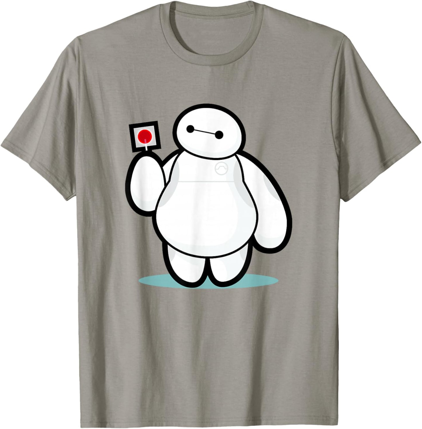 Disney Big Hero 6 Baymax with Lollipop Cute Shot T-Shirt - T-Shirt | Sand
