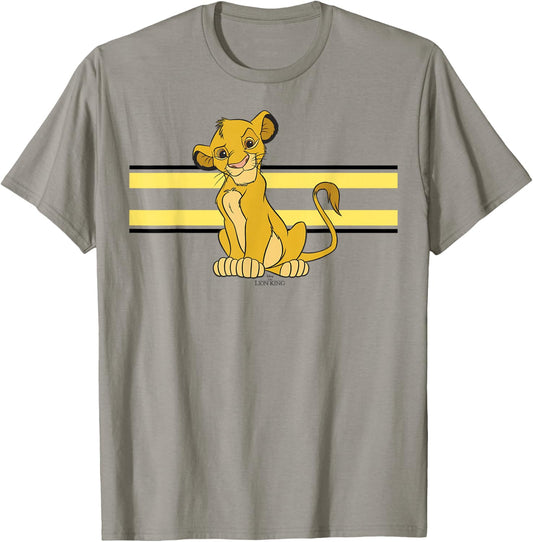 Disney The Lion King Simba Stripe Portrait T-Shirt - T-Shirt | Sand