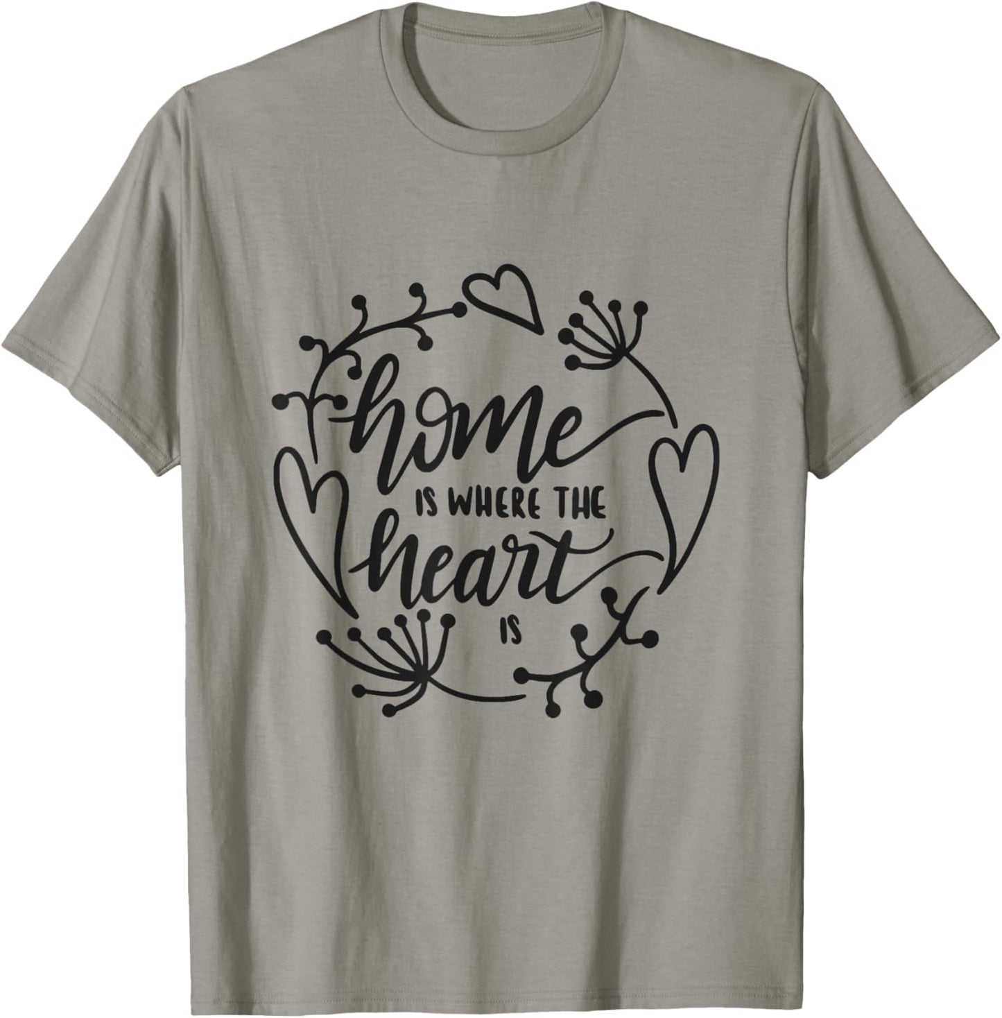 Home Is Where The Heart Is Cozy Family Love Housewarming T-Shirt - T-Shirt | Sand