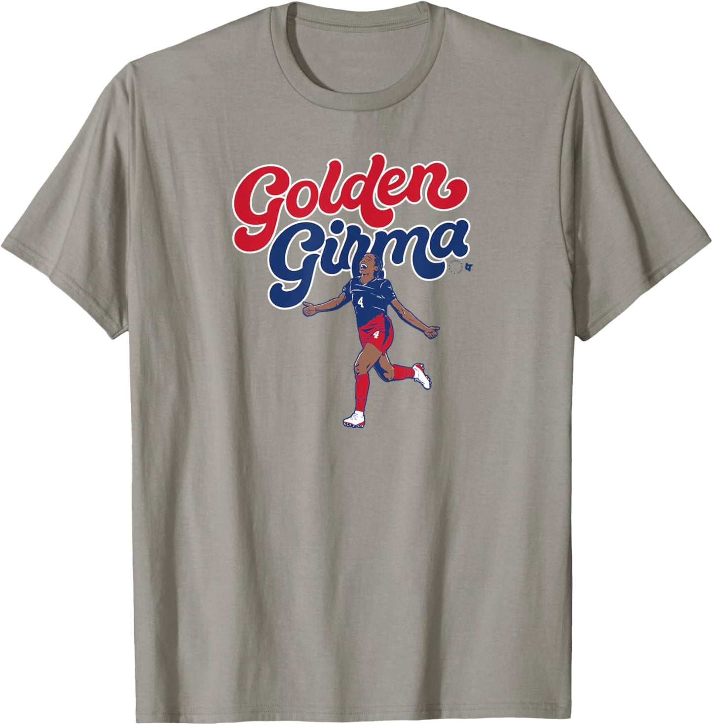 Naomi Girma: Golden Girma - USA Soccer T-Shirt - T-Shirt | Sand