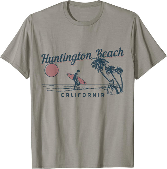 Huntington Beach California Surf Vintage Surfer T-Shirt - T-Shirt | Sand