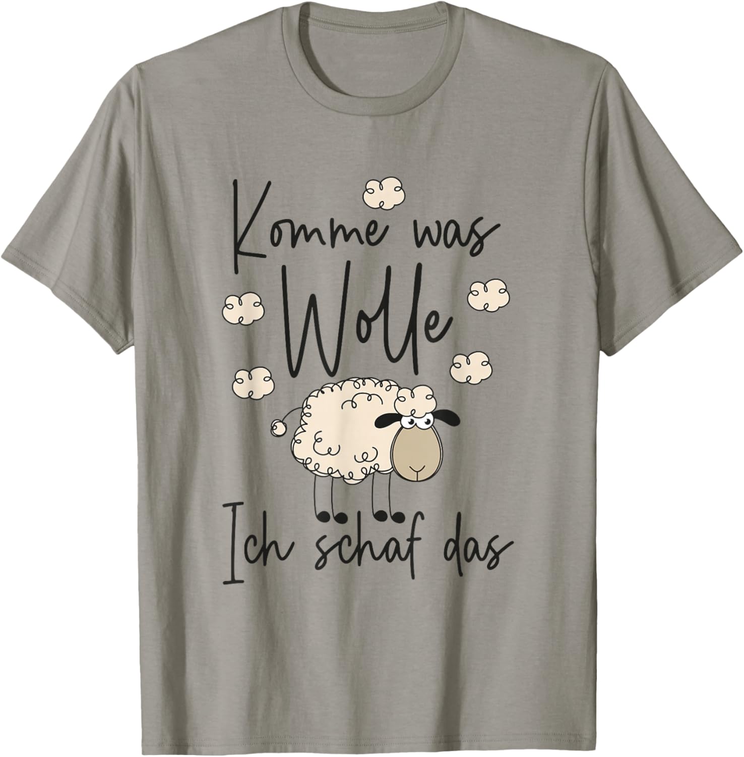 Handarbeit Stricken Häkeln - Komme was Wolle Ich Schaf das T-Shirt - T-Shirt | Sand
