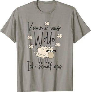 Handarbeit Stricken Häkeln - Komme was Wolle Ich Schaf das T-Shirt - T-Shirt | Sand