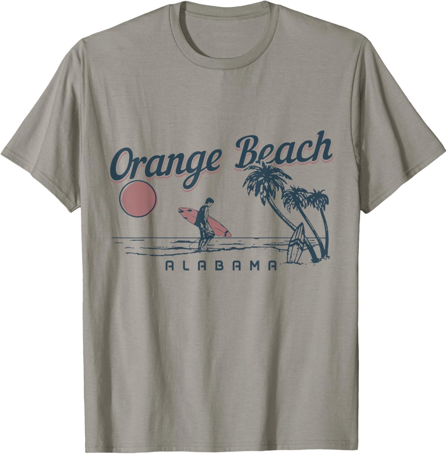 Orange Beach Alabama Surf Vintage Surfer Women Girls Kids T-Shirt - T-Shirt | Sand
