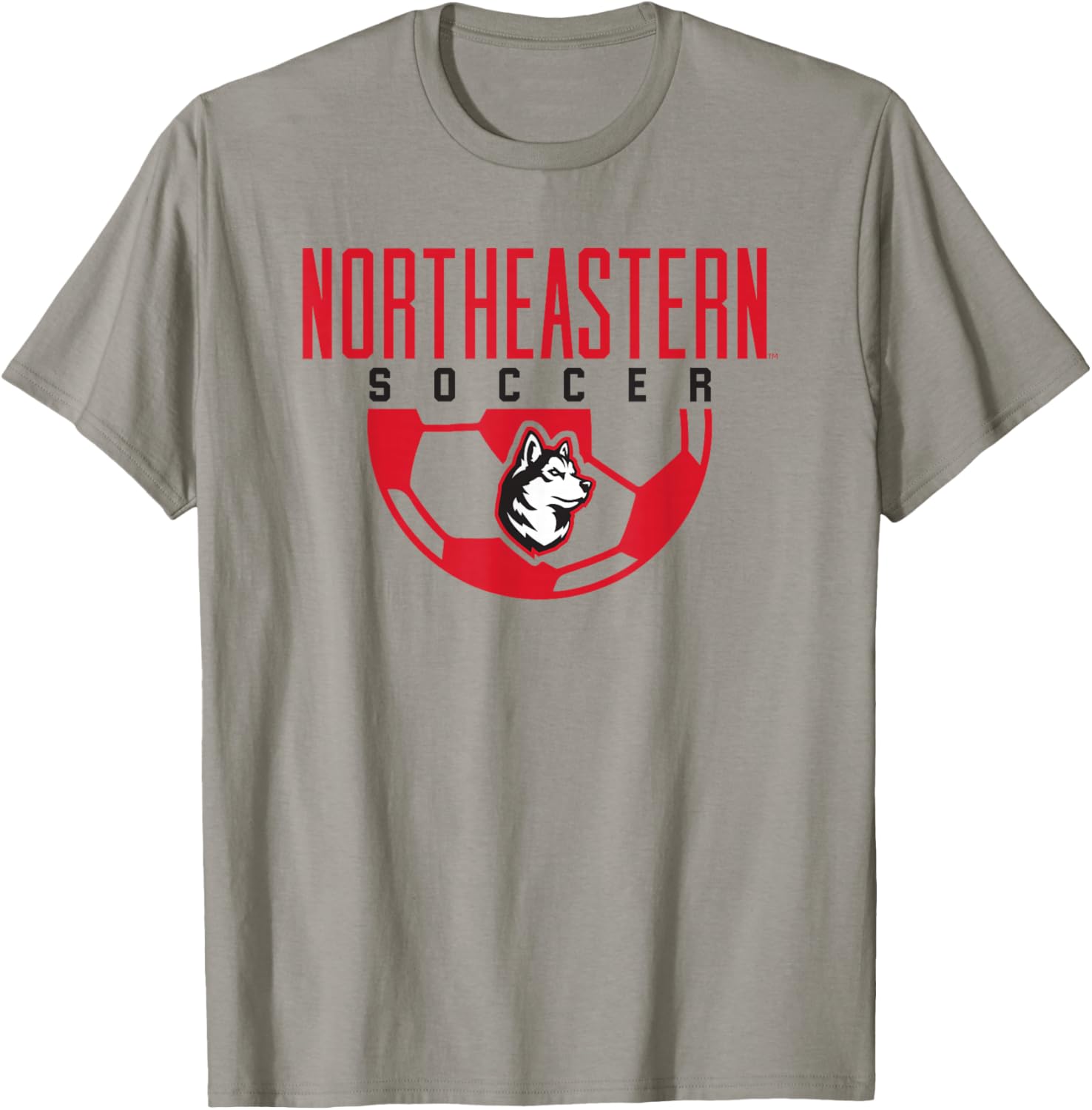 Northeastern University NEU Huskies Soccer Arch T-Shirt - T-Shirt | Sand