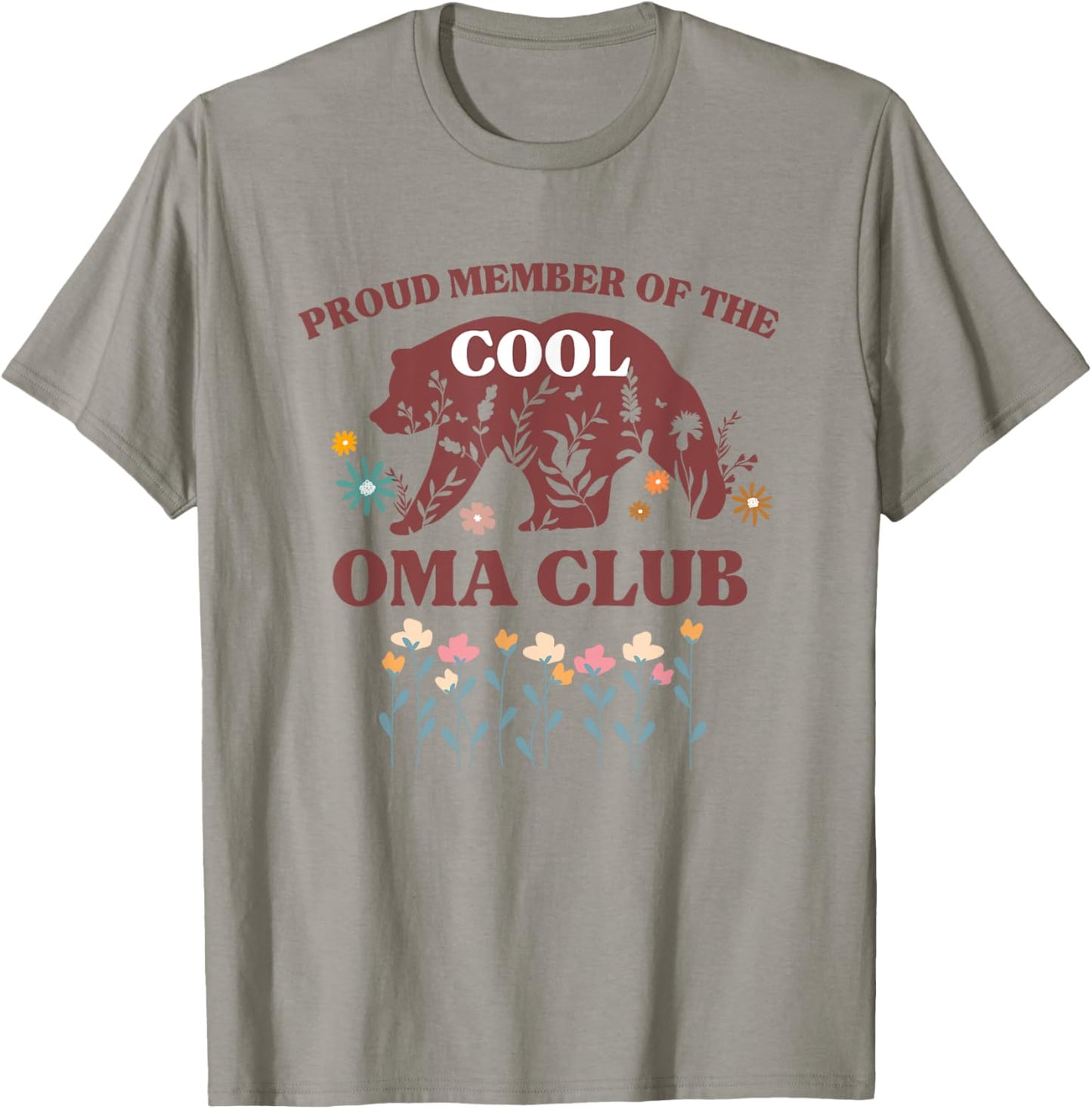Proud Member of The Cool Oma Club Grandma Bear T-Shirt - T-Shirt | Sand