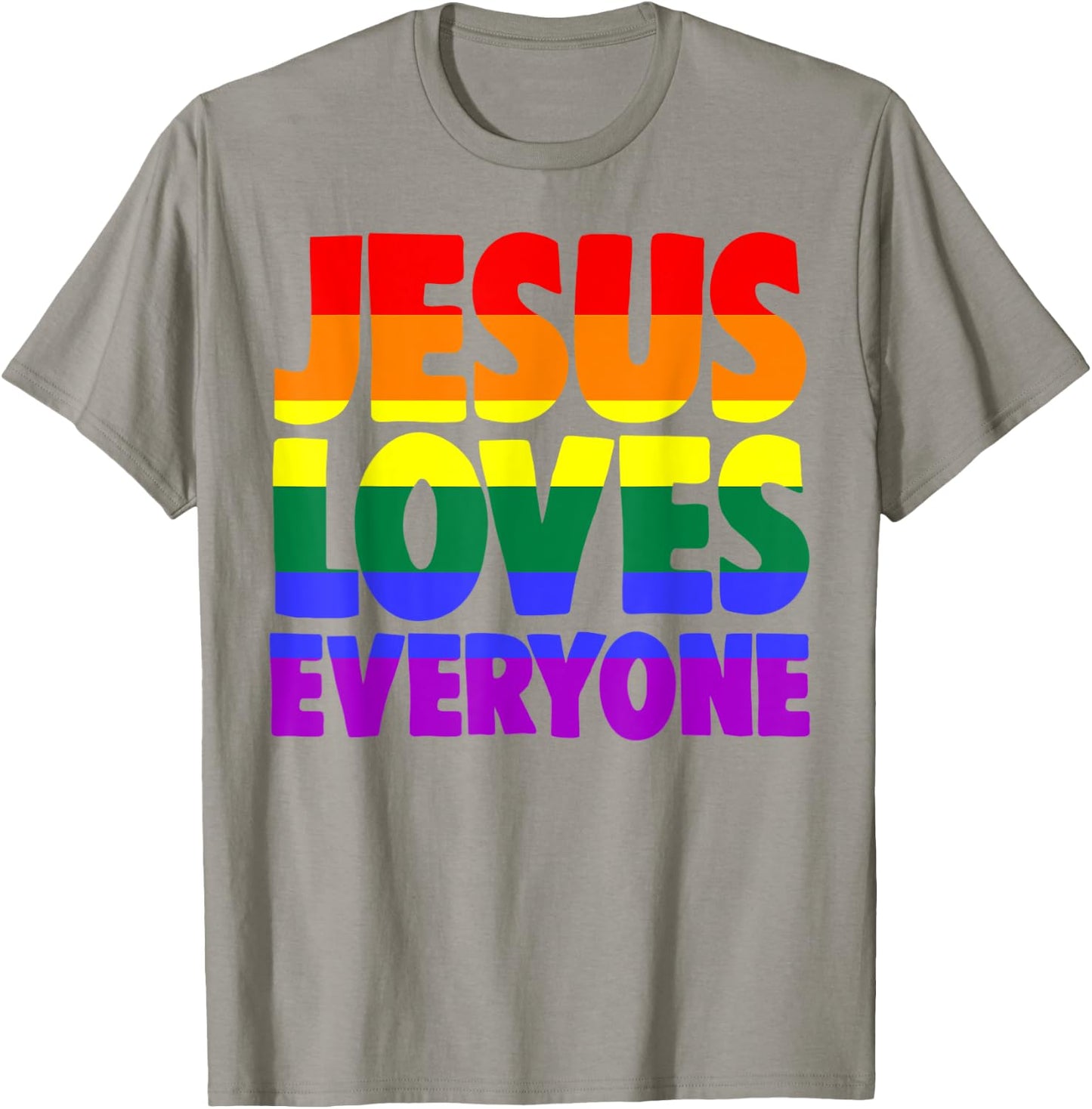 Jesus Loves Everyone Bible Pride Men T-Shirt - T-Shirt | Sand