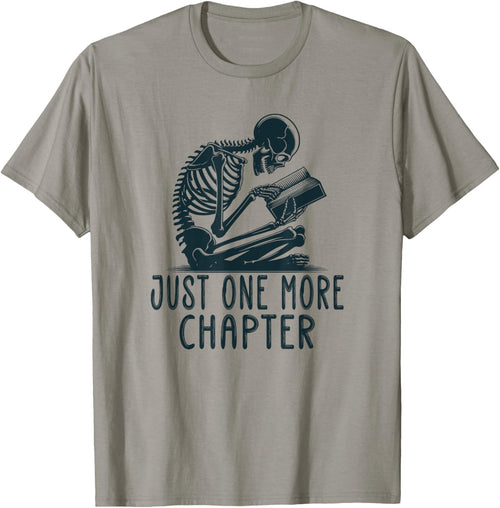 Gothic Skeleton Reading Book Artwork - Just One More Chapter