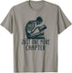 Gothic Skeleton Reading Book Artwork - Just One More Chapter T-Shirt - T-Shirt | Sand