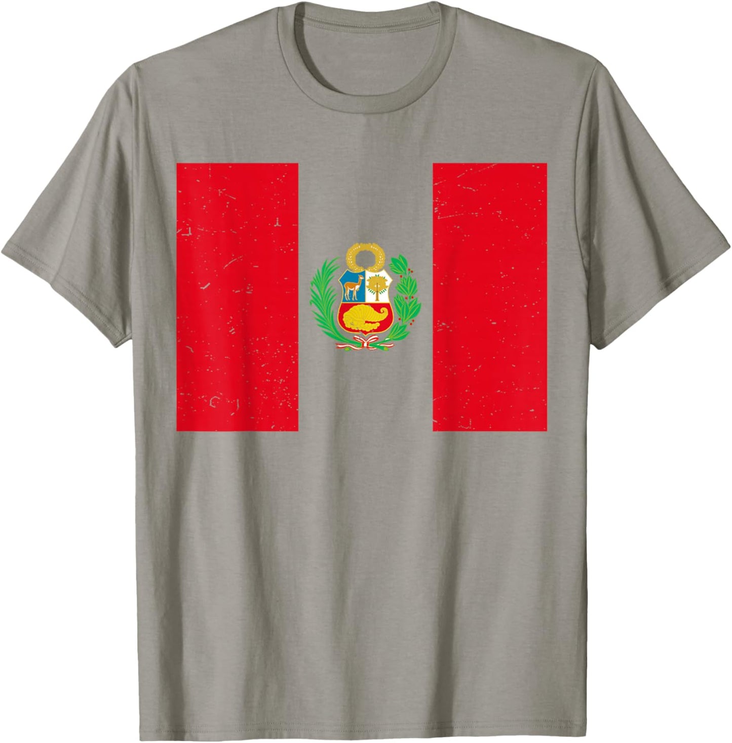 Peru Flag Shirt Men Women Kids Peruvian Hispanic Heritage T-Shirt - T-Shirt | Sand