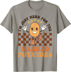 I'm Just Here For The Mashed Potatoes Funny Food Love Kids T-Shirt - T-Shirt | Sand