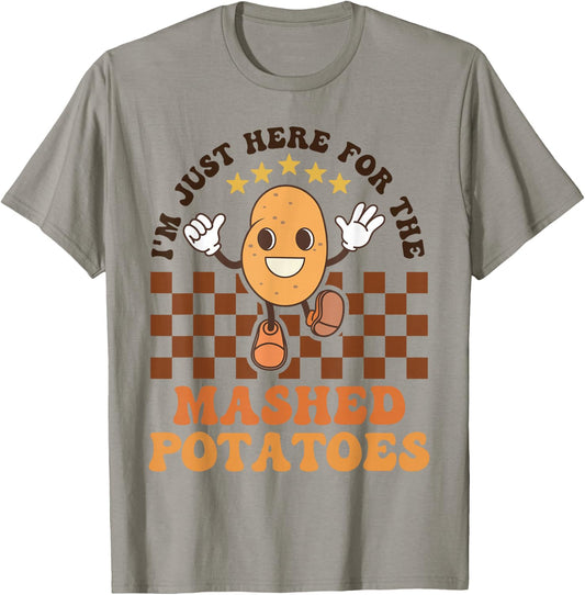 I'm Just Here For The Mashed Potatoes Funny Food Love Kids T-Shirt - T-Shirt | Sand