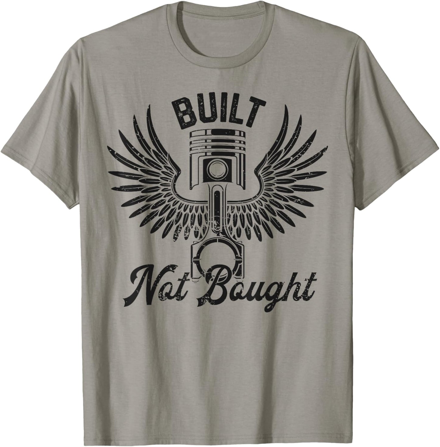 Built Not Bought Funny Mechanic Vintage Gifts Men Women T-Shirt - T-Shirt | Sand