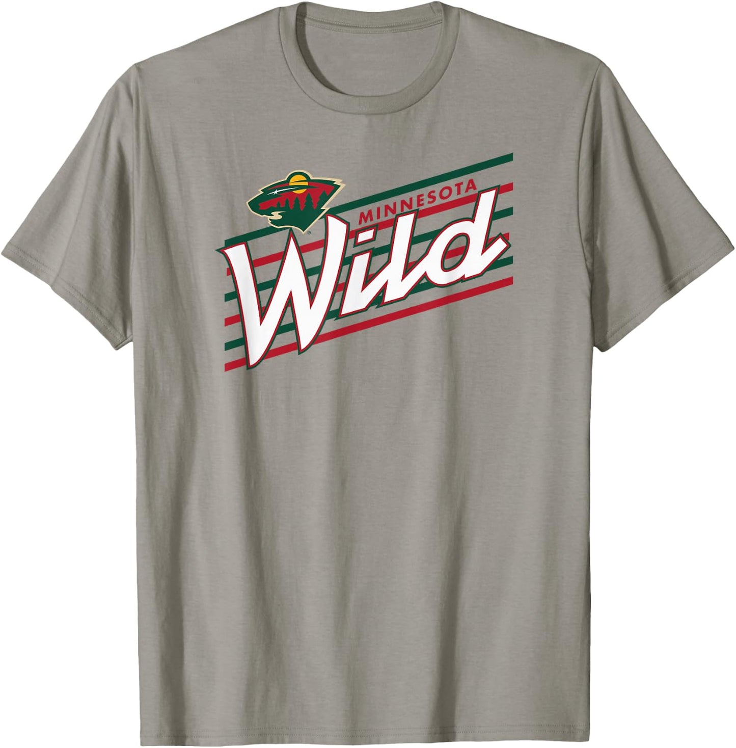 Minnesota Wild Retro Performer Gray Officially Licensed T-Shirt - T-Shirt | Sand