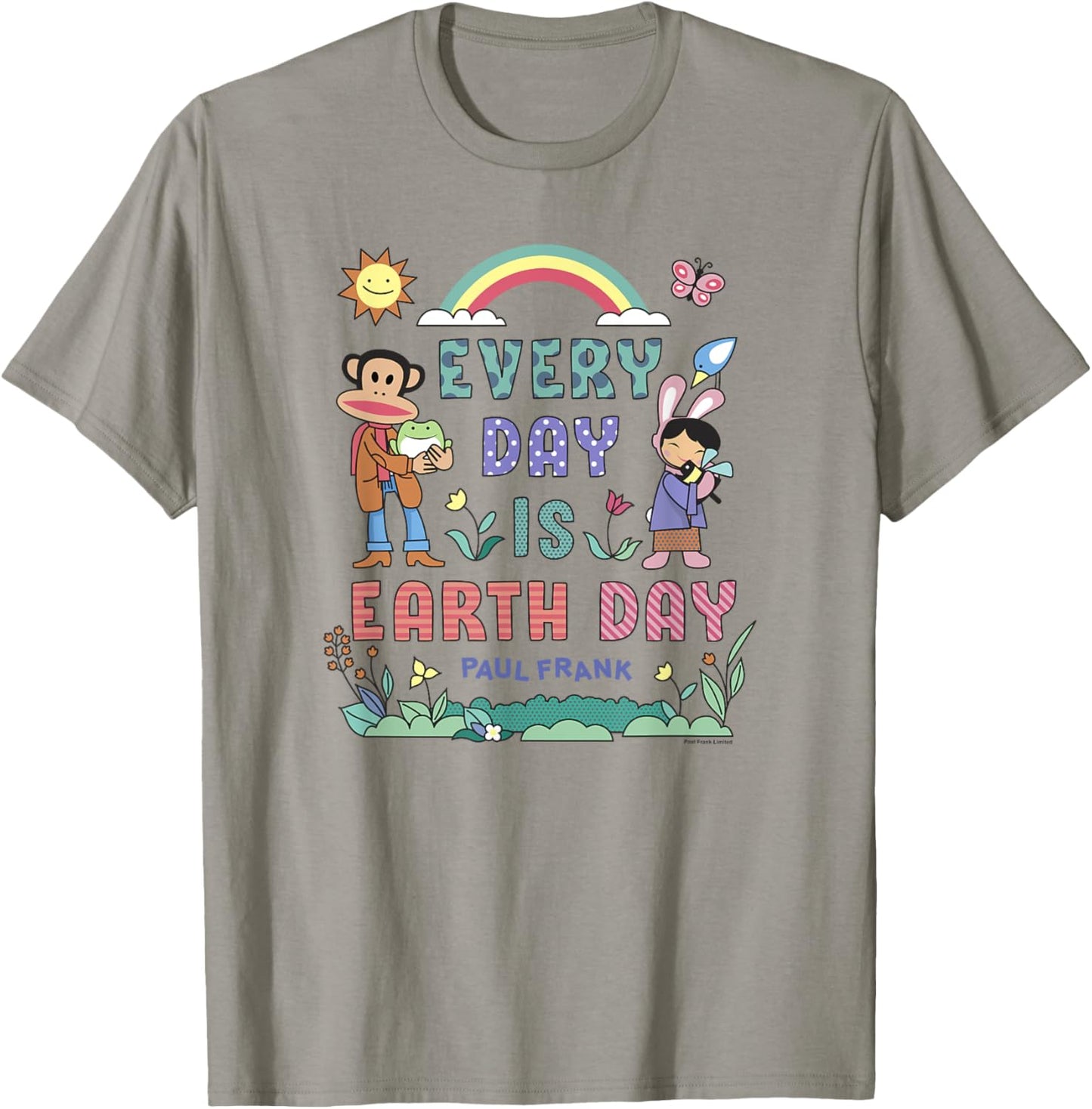 Paul Frank Every Day Is Earth Day Julius & Bunny Girl Logo T-Shirt - T-Shirt | Sand