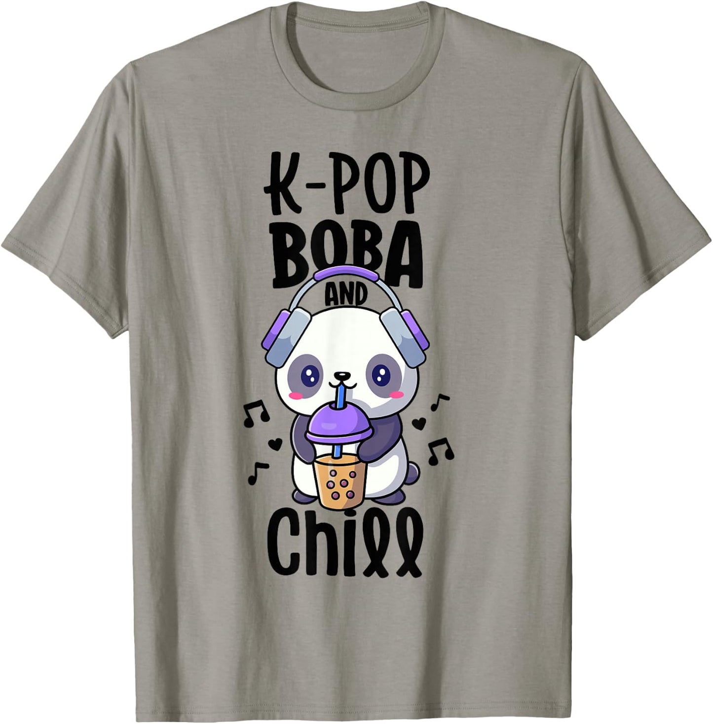 Boba and Kpop Shirt Kawaii K-Pop Merchandise Kpop and Chill T-Shirt - T-Shirt | Sand