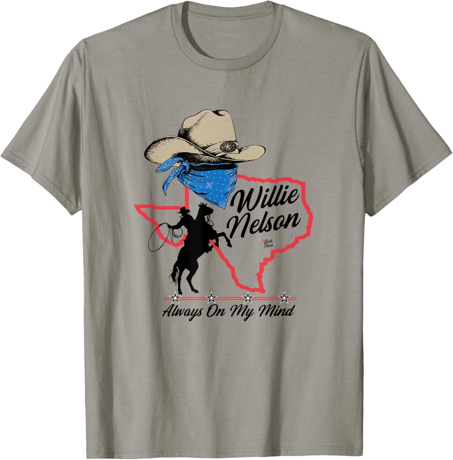 Official Willie Nelson Always On My Mind Black T-Shirt - T-Shirt | Sand
